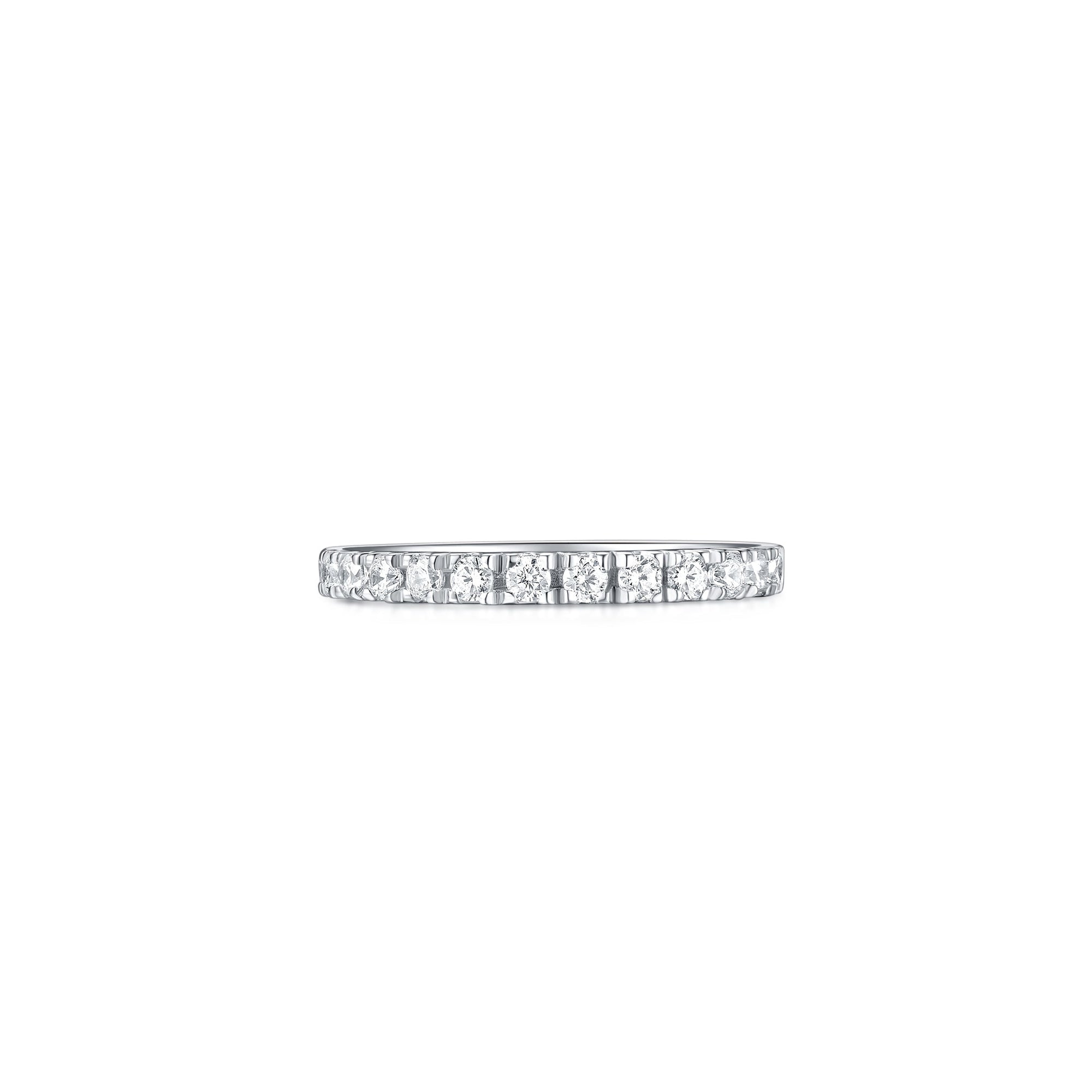 Giselle Half Eternity Wedding Ring Front - Eclat by Oui