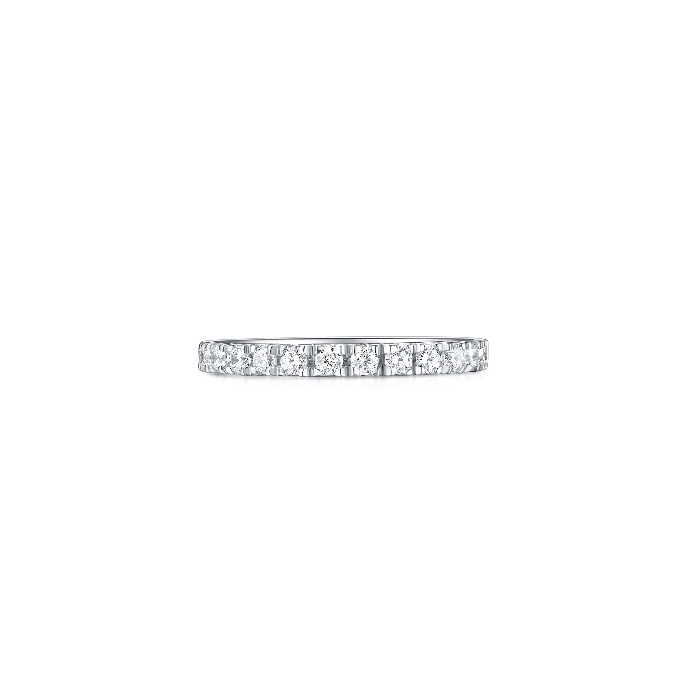 Giselle Half Eternity Wedding Ring Front - Eclat by Oui