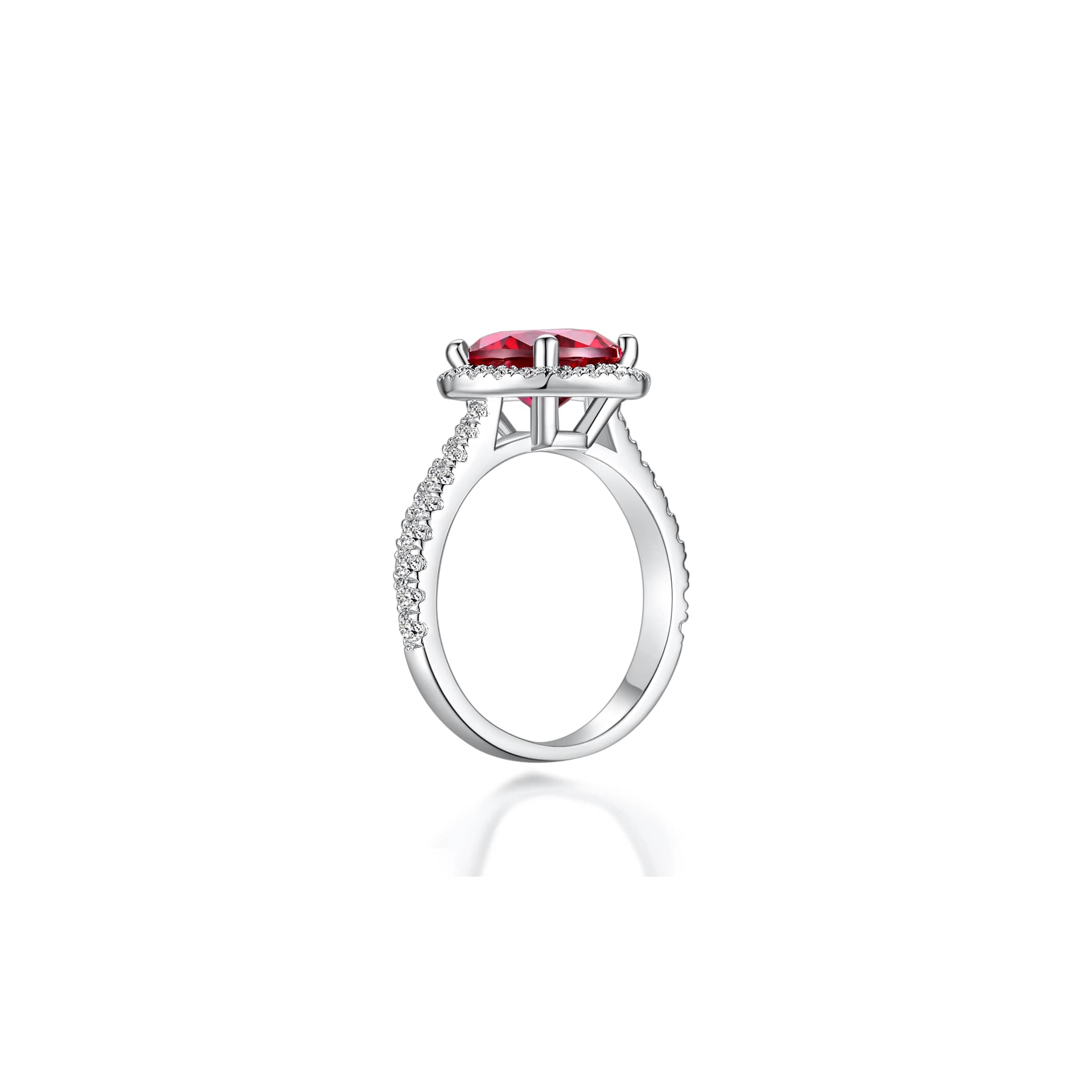 Annabelle in Ruby Red Ring side - Eclat by Oui