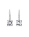 Asscher Drop Earrings Front - Tricia Capsule Collection - Eclat by Oui