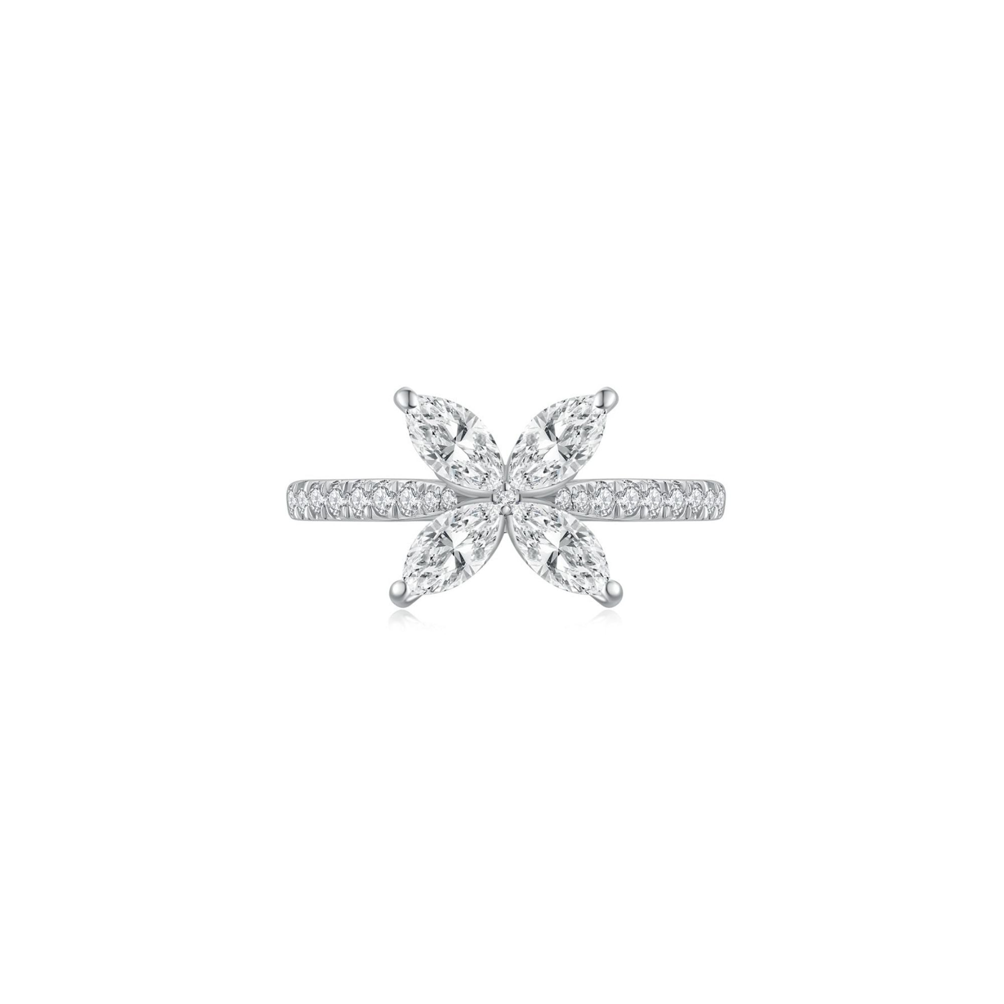 Cluster Marquise Ring (Front) - Eclat by Oui