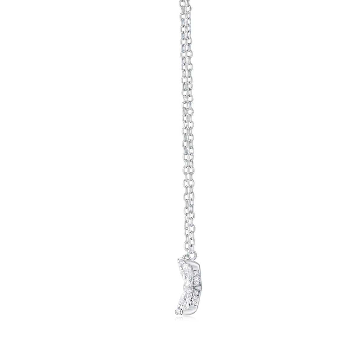 Cluster Marquise Necklace WG (Side) - Éclat by Oui