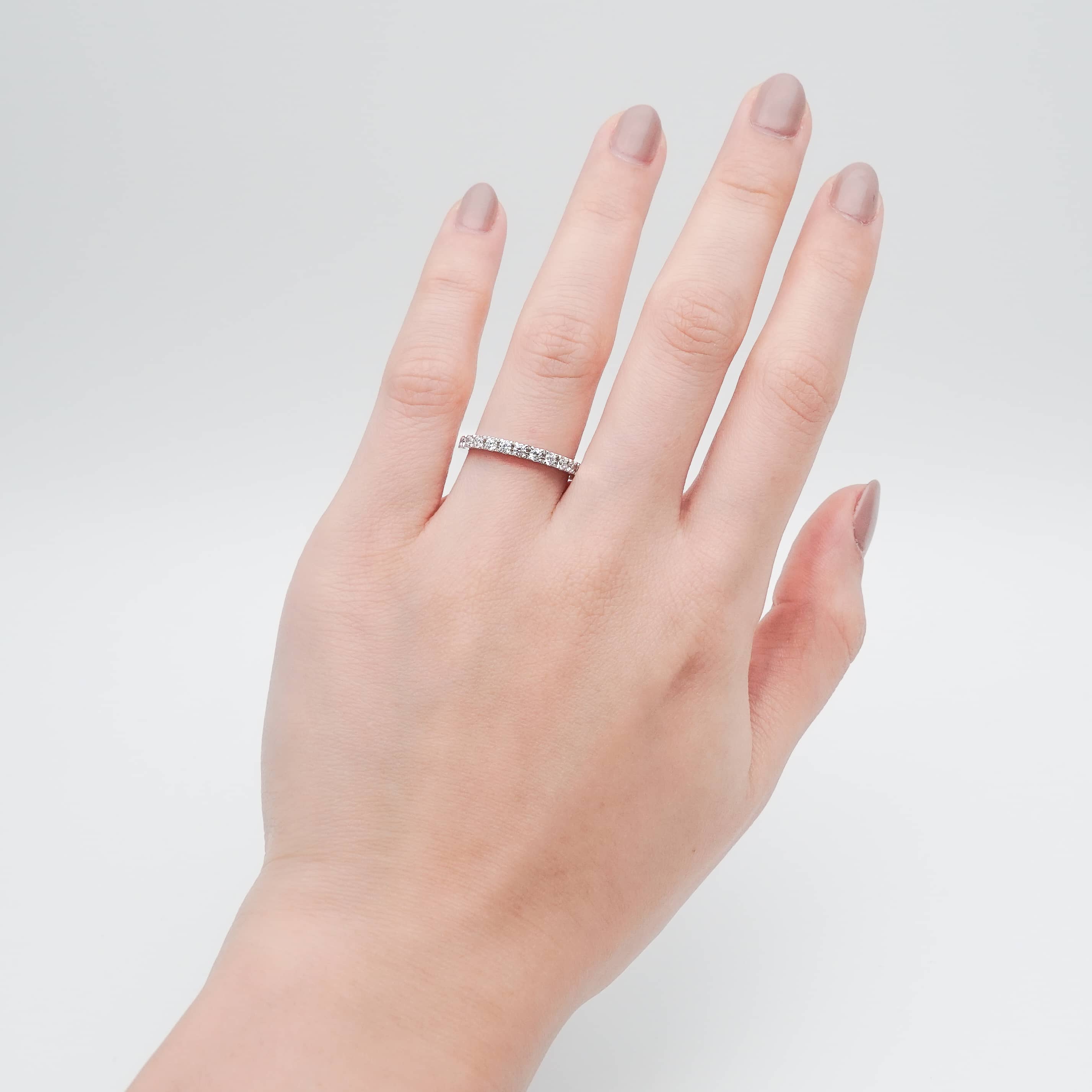 Giselle Half Eternity Ring (White Gold) (Sample Preview)