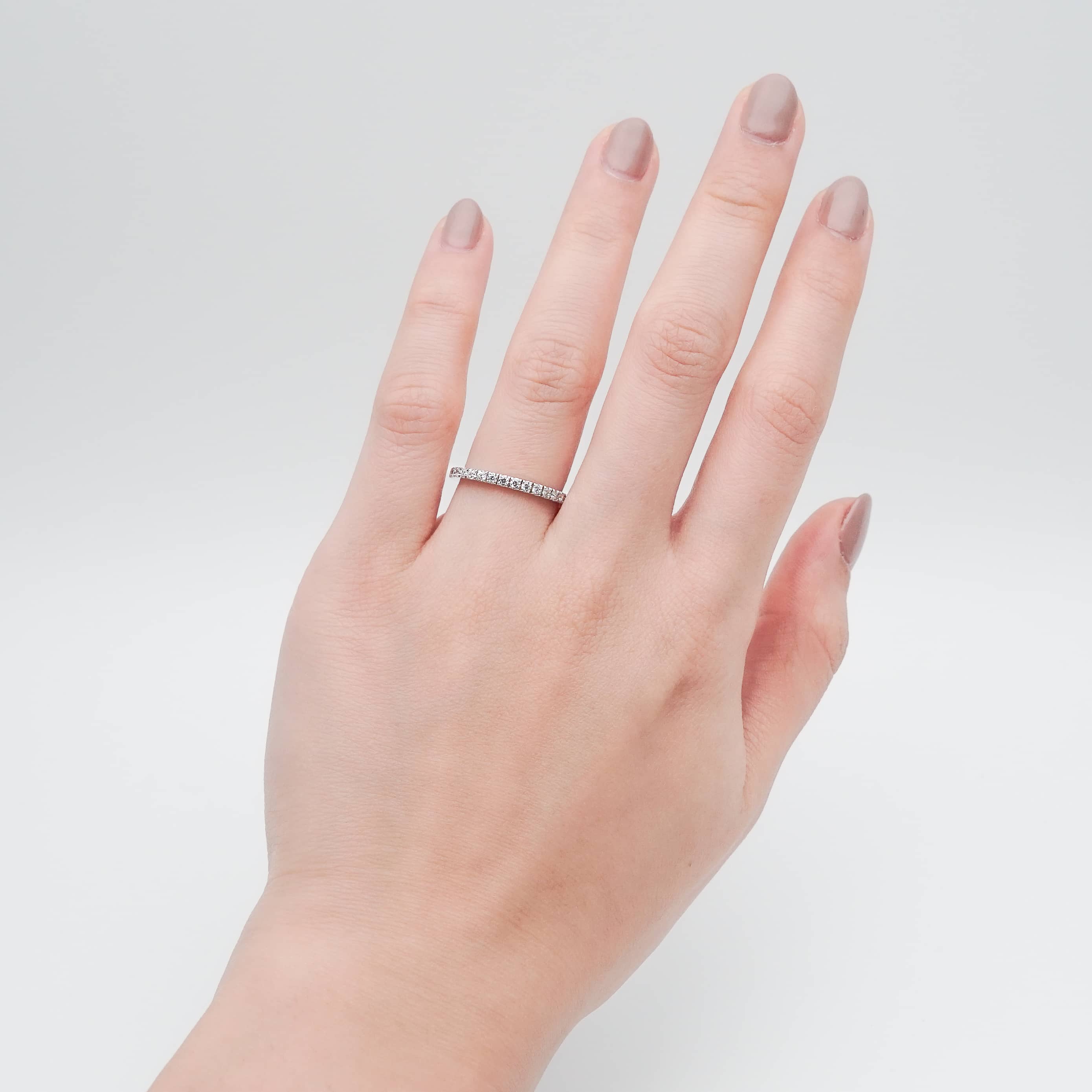 Giselle Half Eternity Ring (White Gold) (Sample Preview)