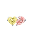 Toi et Moi Heart Pear Coloured Birth stones Nov and Oct - Eclat by Oui