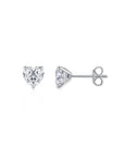 Heart Solitaire Ear Studs