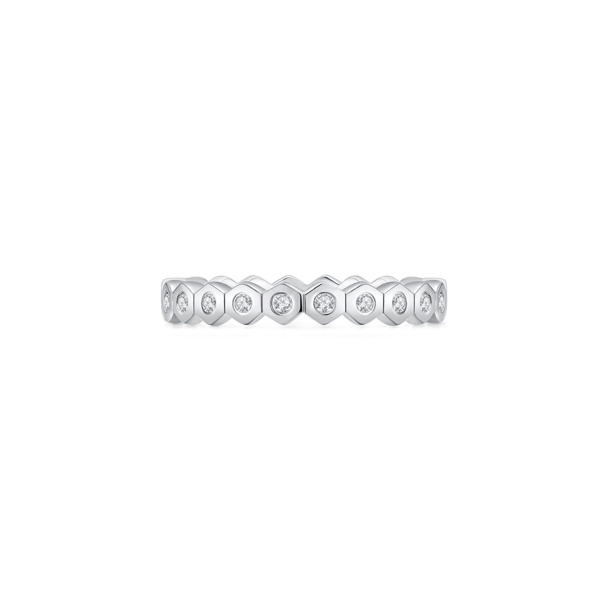 Honeycomb Full Eternity Ring (Front) - Eclat by Oui