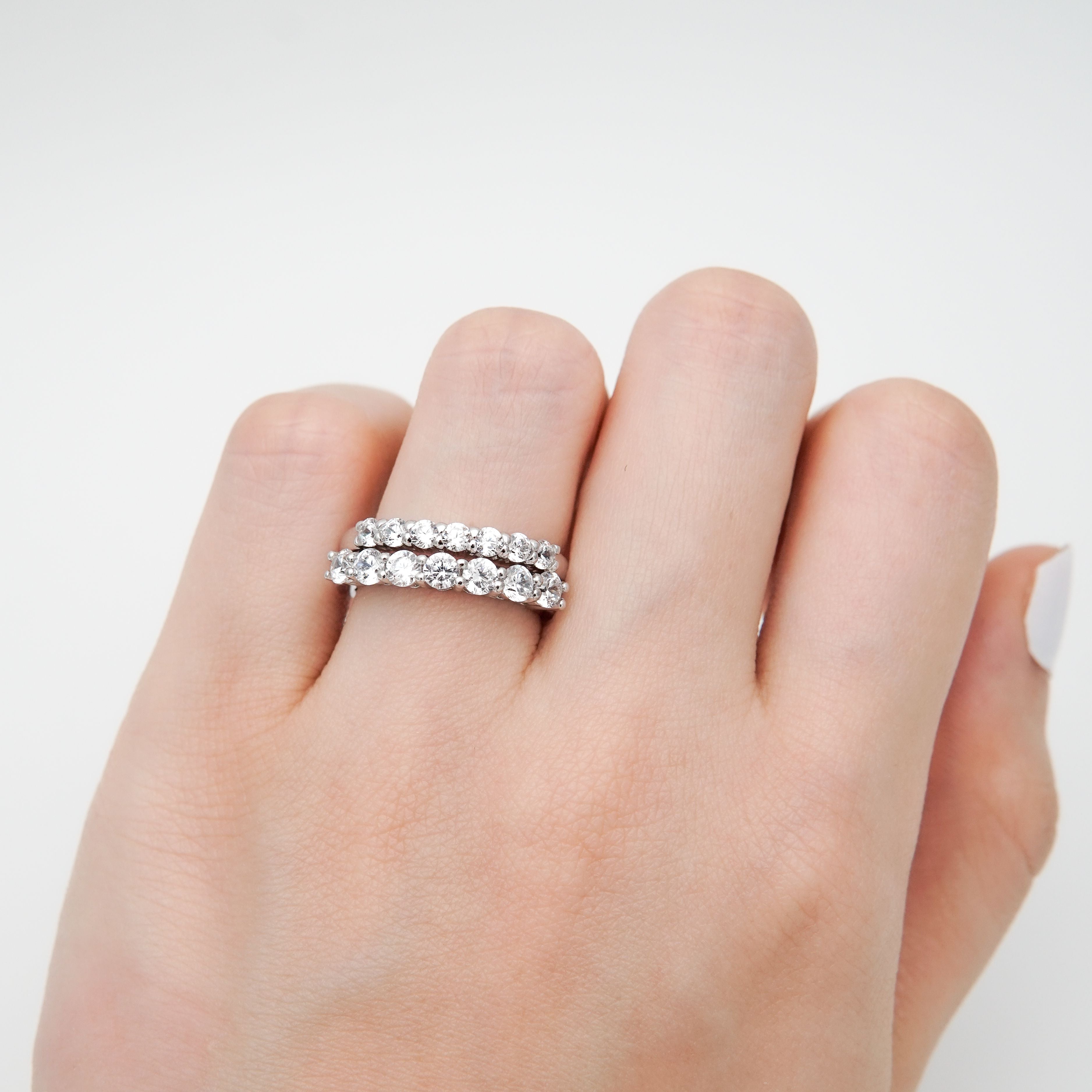 Josephine Half Eternity Wedding Ring Small &amp; Big Compare - Eclat by Oui