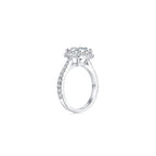 Maya Cushion Halo Pave Ring (Side) - Eclat by Oui