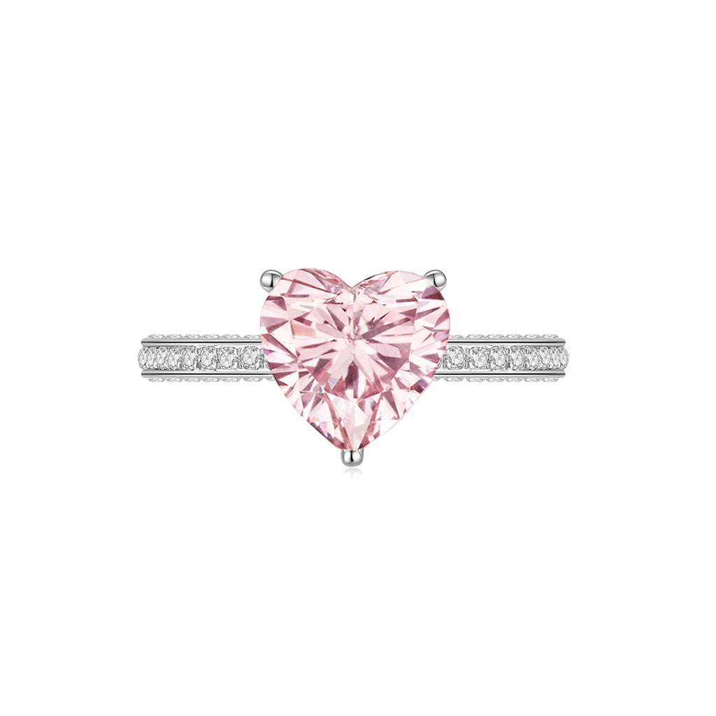 Wendy in Pink Ring 925 Silver (Front) - Eclat by Oui