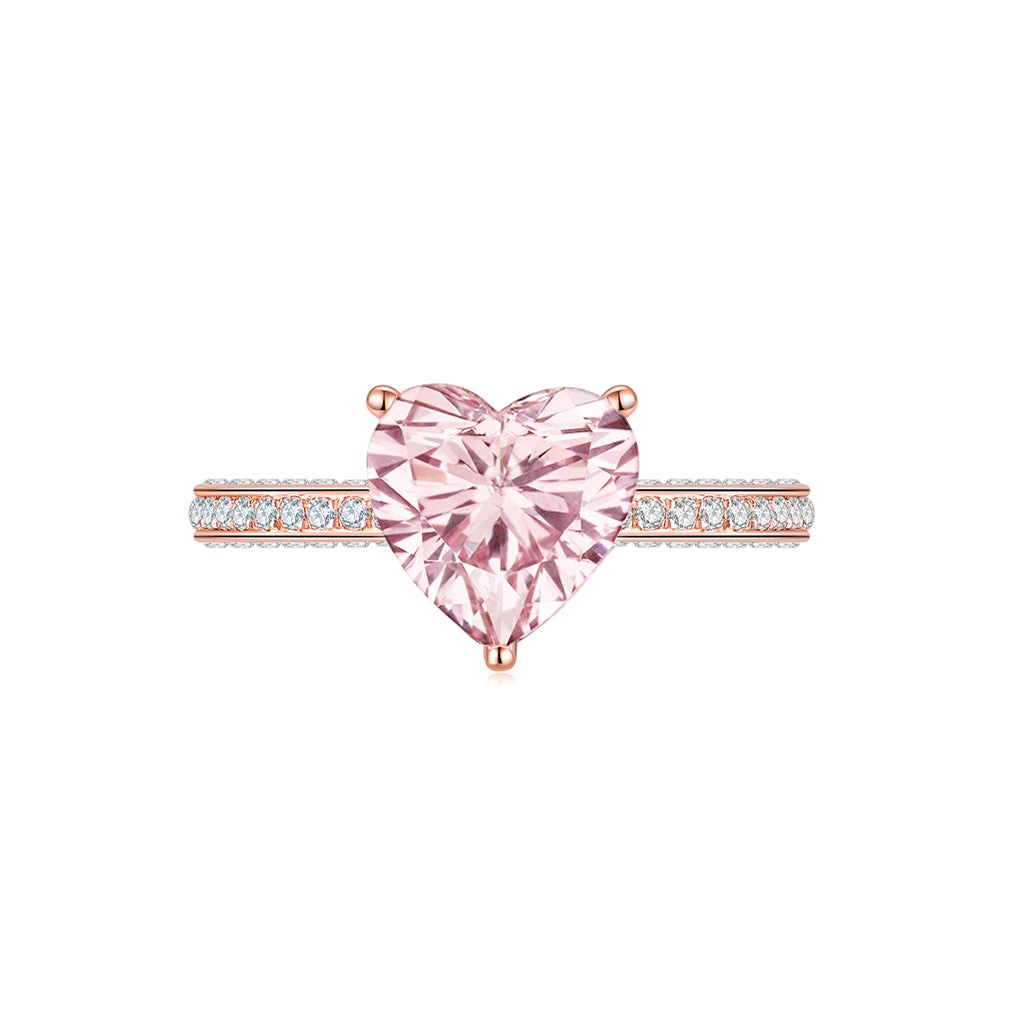 Wendy in Pink Ring Rose Gold (Front) - Eclat by Oui