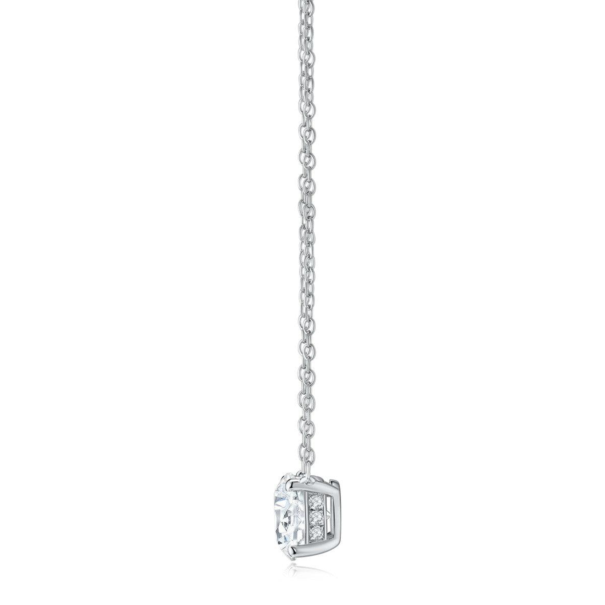 Princess Solitaire Necklace (Side) - Eclat by Oui