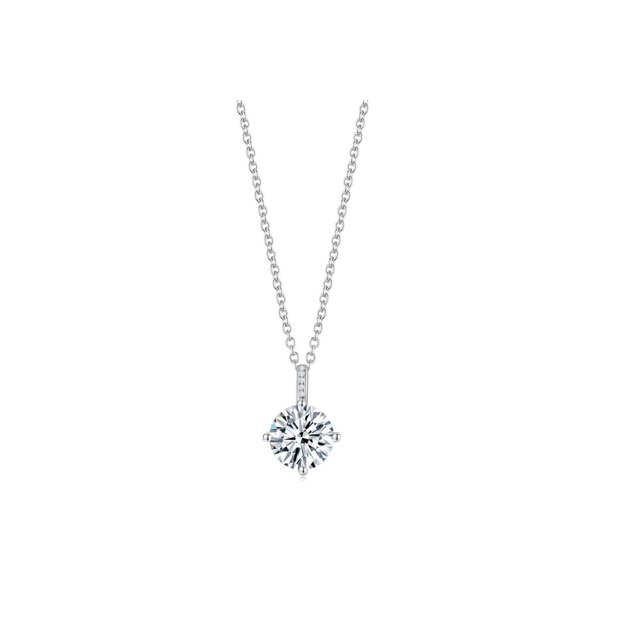 Round Solitaire Pendant Necklace