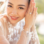 Maya Round Halo Pave Ring 2CT (Lifestyle) - Éclat by Oui