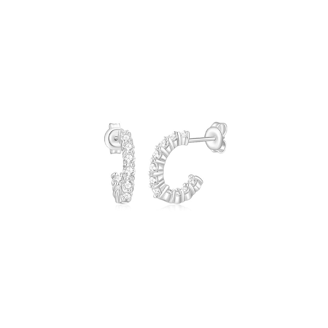 Vera Small Hooped Earrings WG - Éclat by Oui